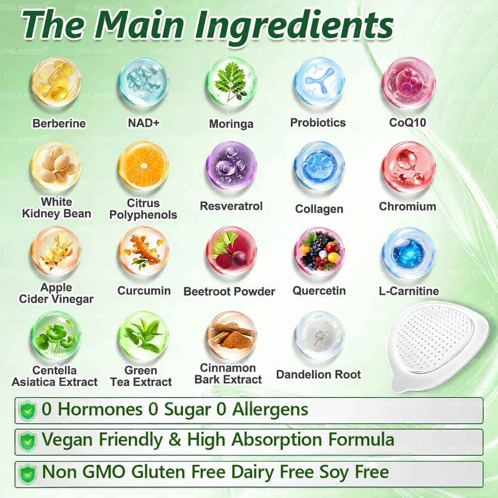 Moringa 10-in-1 Berberine x NAD+ Advanced Nano Microneedle Patch
